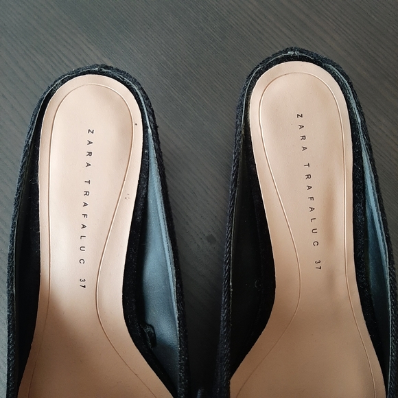 Zara Velvet Kitten Heel Mules with Bow - Picture 4 of 9